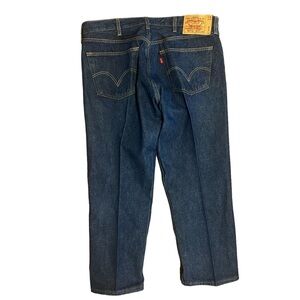 Levi's 501 XX Jeans Blank Red Tag Black Batwing Men Dark Wash 40x30 Actual 38x26